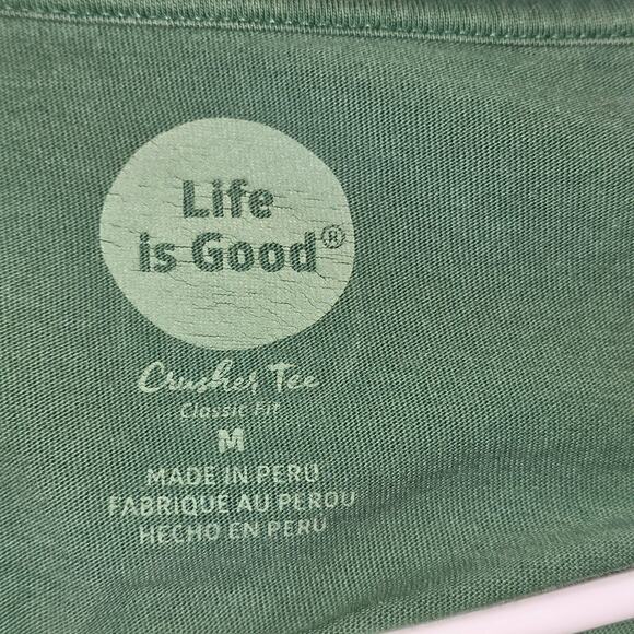 Life is Good Classic Fit Crusher Tee "Don't Moose with Me" Green Size M Women's - Picture 7 of 7